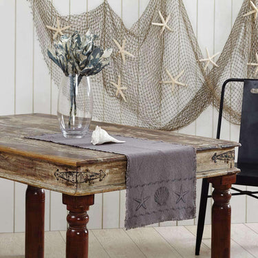 Sandy Grey Burlap Runner 13x36 VHC Brands - The Fox Decor